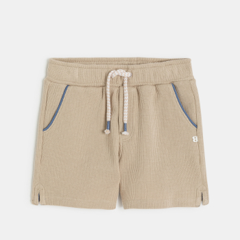 شورت قطني اللون بيج للولد...